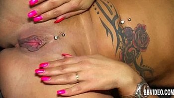 Pierced german honey masturbating