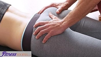 FitnessRooms Dirty yoga teacher on gorgeous fitness model