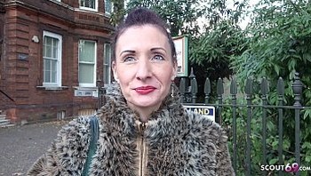 GERMAN SCOUT - SKINNY REDHEAD MATURE SCARLETT TALK TO FUCK AT STREET CASTING