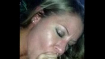 Amateur Blonde milf sucks BBC