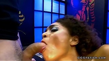 Luna Corazon in gangbang and blowbang interracial action