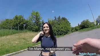 Public Agent Amazingly sexy ass rides big cock in a public place