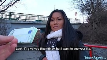 Public Agent Hot Thai beauty fucked hard in horny gas station toilet fuck