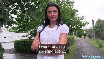 Public Agent Pretty in shorts fucked in a car after POV blowjob