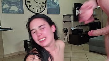 Spit on her, slap her, face fuck her. She needs to be humiliated