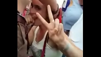 sucking on the street at carnival