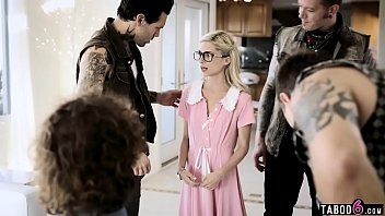 Unpretentious teen girlfriend gangbanged by d. dealers
