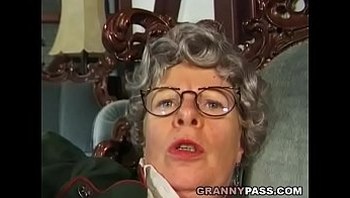 Granny Fingers Her Ass