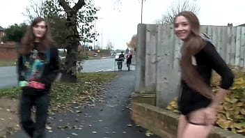 Naughty shady teen babe Leyla pissing peripheral exhausted