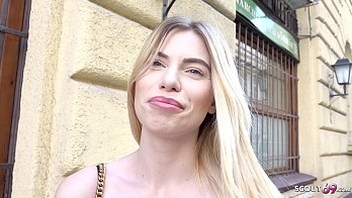 GERMAN SCOUT - FIRST ANAL FOR SKINNY TEEN MELINA AT REAL PICKUP CASTING