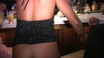 Pink nipple MILF Anna sucks tits cunt and cock at Trapeze club bar