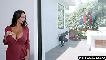 Gigantic boobs MILF catches panty thief and fucks him