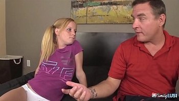 Teen blonde gets gangbanged