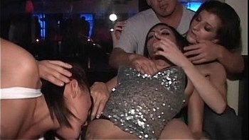 party girls go lesbian in the club