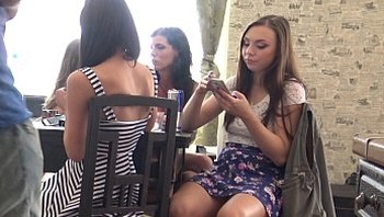 No Panties Upskirt Dreams with 4 Hot Sexy Girls Wedgies