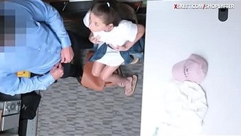 Skinny teen steal mercahndise and fucked