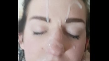 Teen girlfriend takes facial