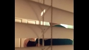 Voyeur Caught them fucking in the bathroom while hanging up Christmas lights