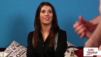 British cfnm voyeur humiliates guy from couch
