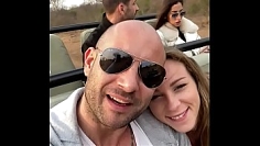 I suck his cock in the middle of a safari, he cums in my mouth and I swallow everything