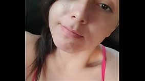 Showing the honeyed pussy in the uber