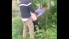 Fucking outside in forest