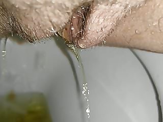 Real wife pee close up