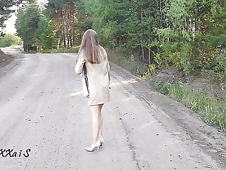 Striptease on the road from Alexxxa