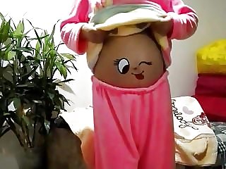 Chinese pregnant girl bare ass dance naked