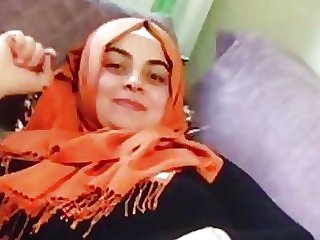 Slut turban girl in Shiny black opaque tights