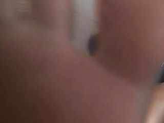 Teen Black Pantyhose Footjob