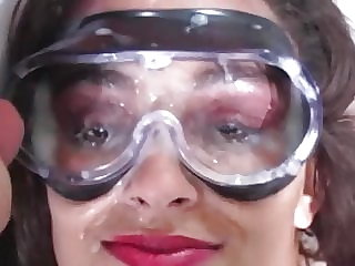 Cum catching googles bukkake