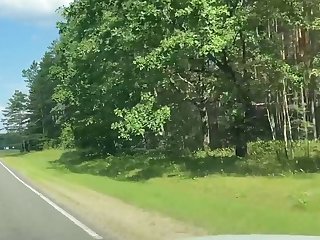 Two Students Gave a Ride to Fellow Traveler MILF to Creampie