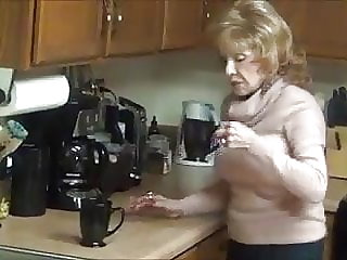 Granny big boobs high heels